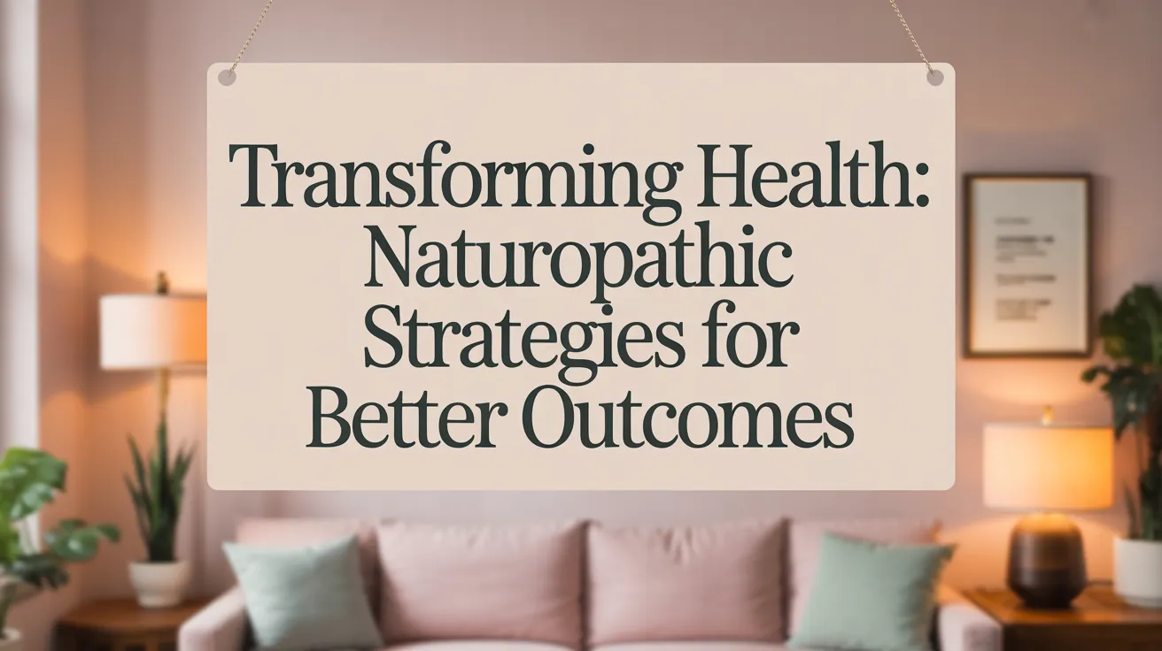 Transforming Health: Naturopathic Strategies for Better Outcomes