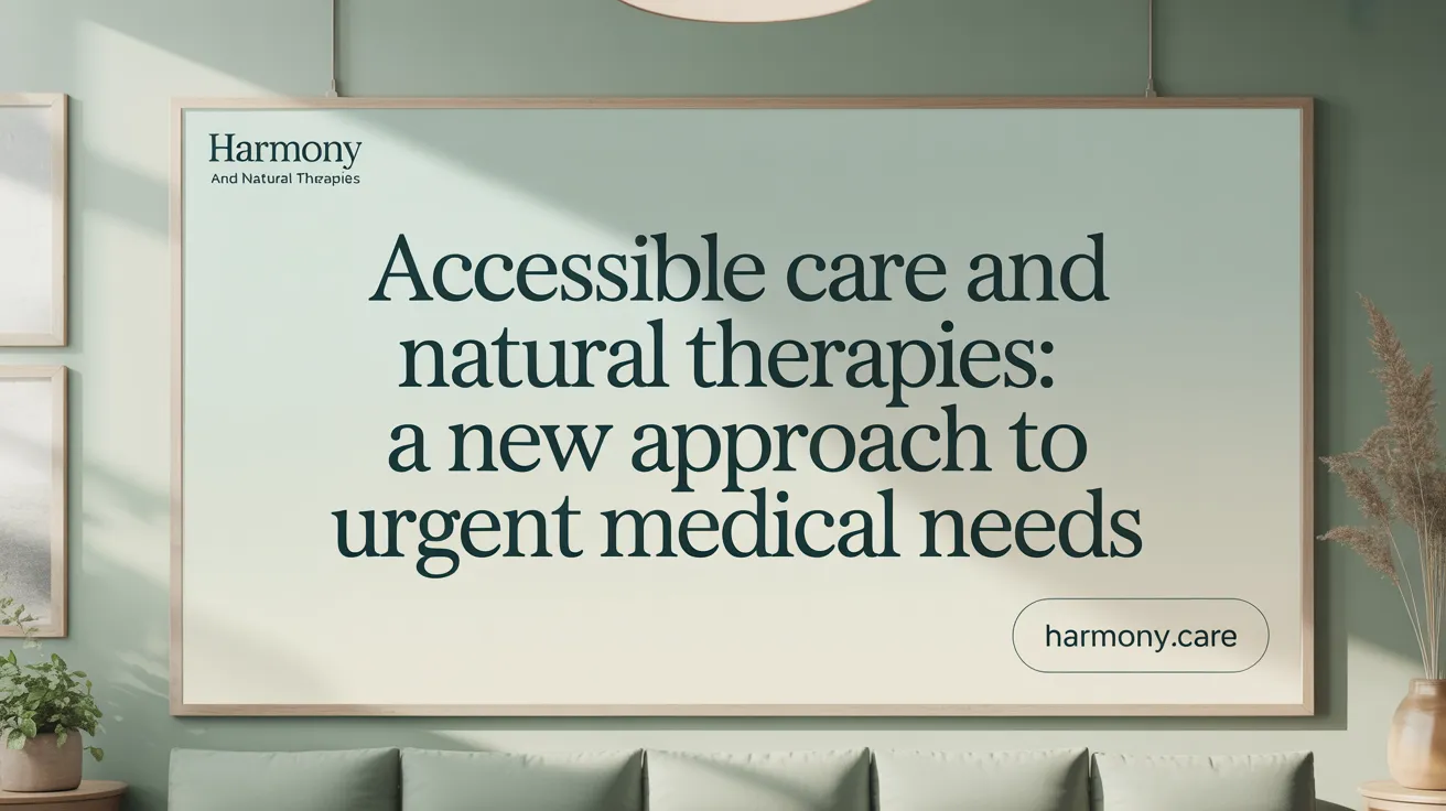 Accessible Care and Natural Therapies: A New Approach to Urgent Medical Needs