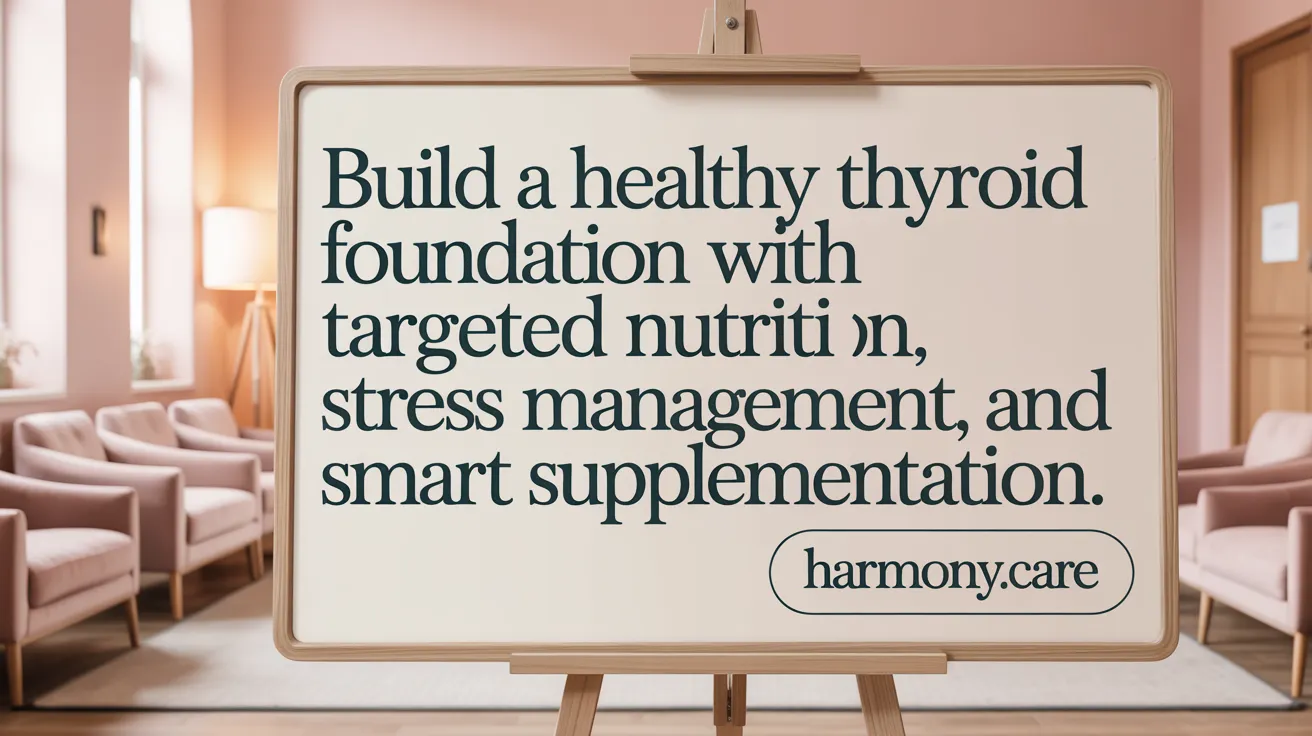 Build a healthy thyroid foundation with targeted nutrition, stress management, and smart supplementation.