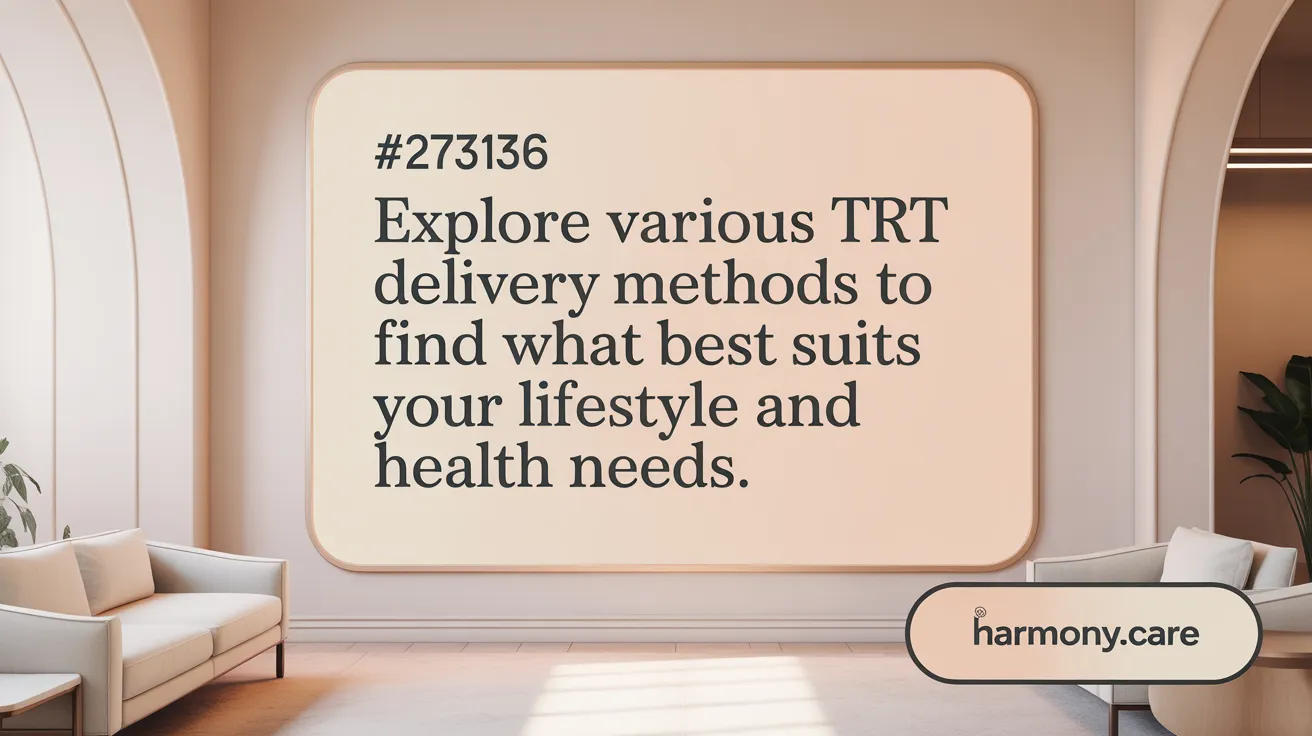 Explore various TRT delivery methods to find what best suits your lifestyle and health needs.