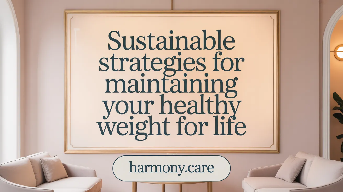Sustainable Strategies for Maintaining Your Healthy Weight for Life