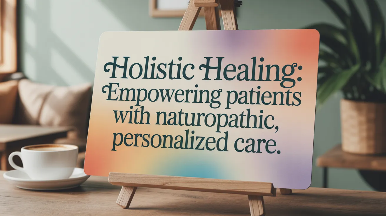 Holistic Healing: Empowering Patients with Naturopathic, Personalized Care