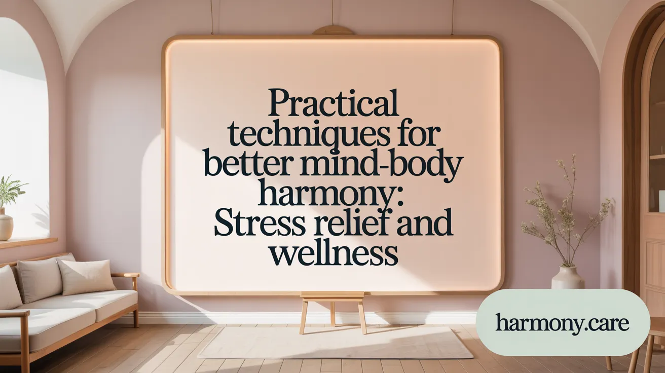Practical Techniques for Better Mind-Body Harmony: Stress Relief and Wellness