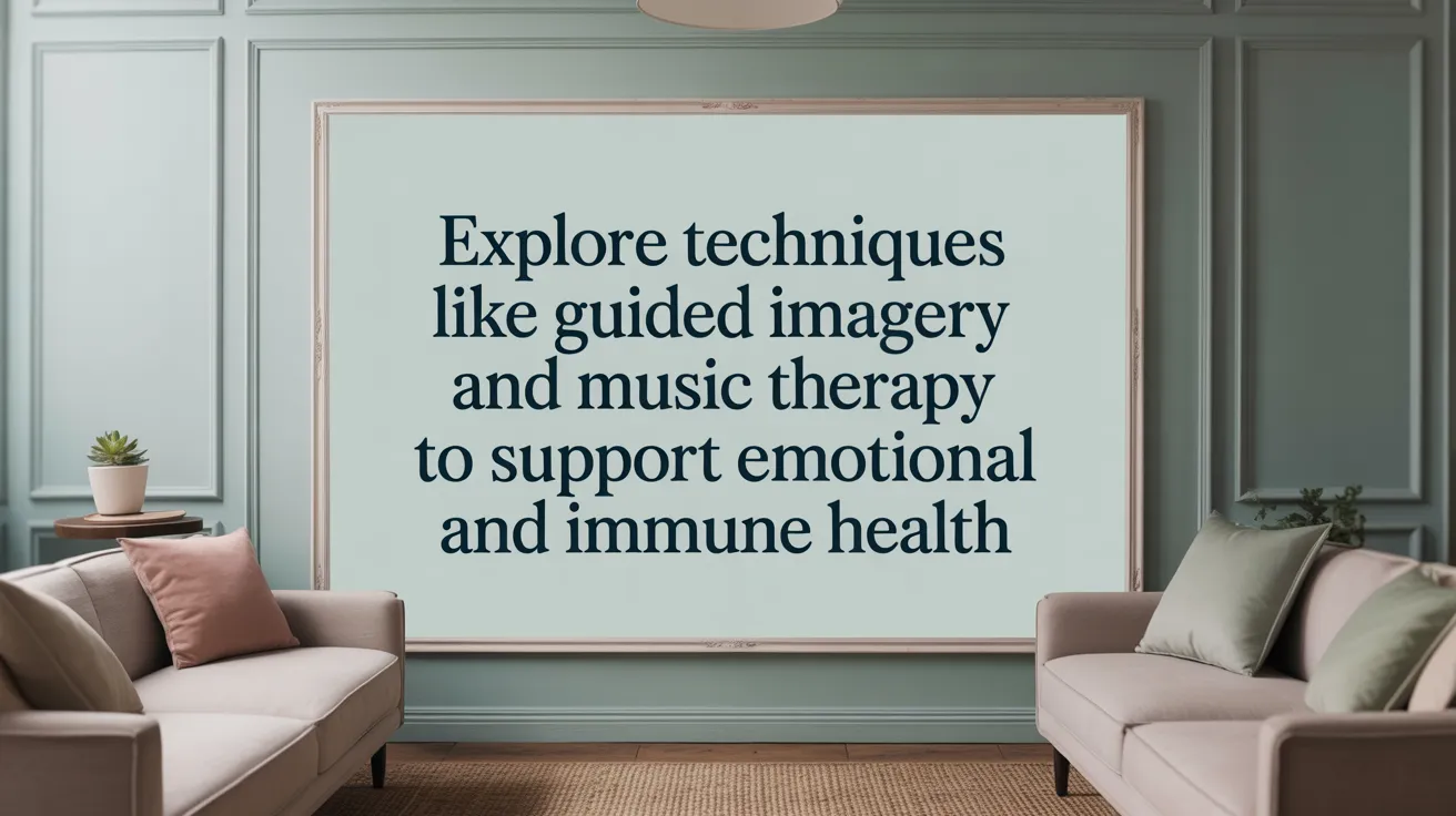 Explore Techniques Like Guided Imagery and Music Therapy to Support Emotional and Immune Health