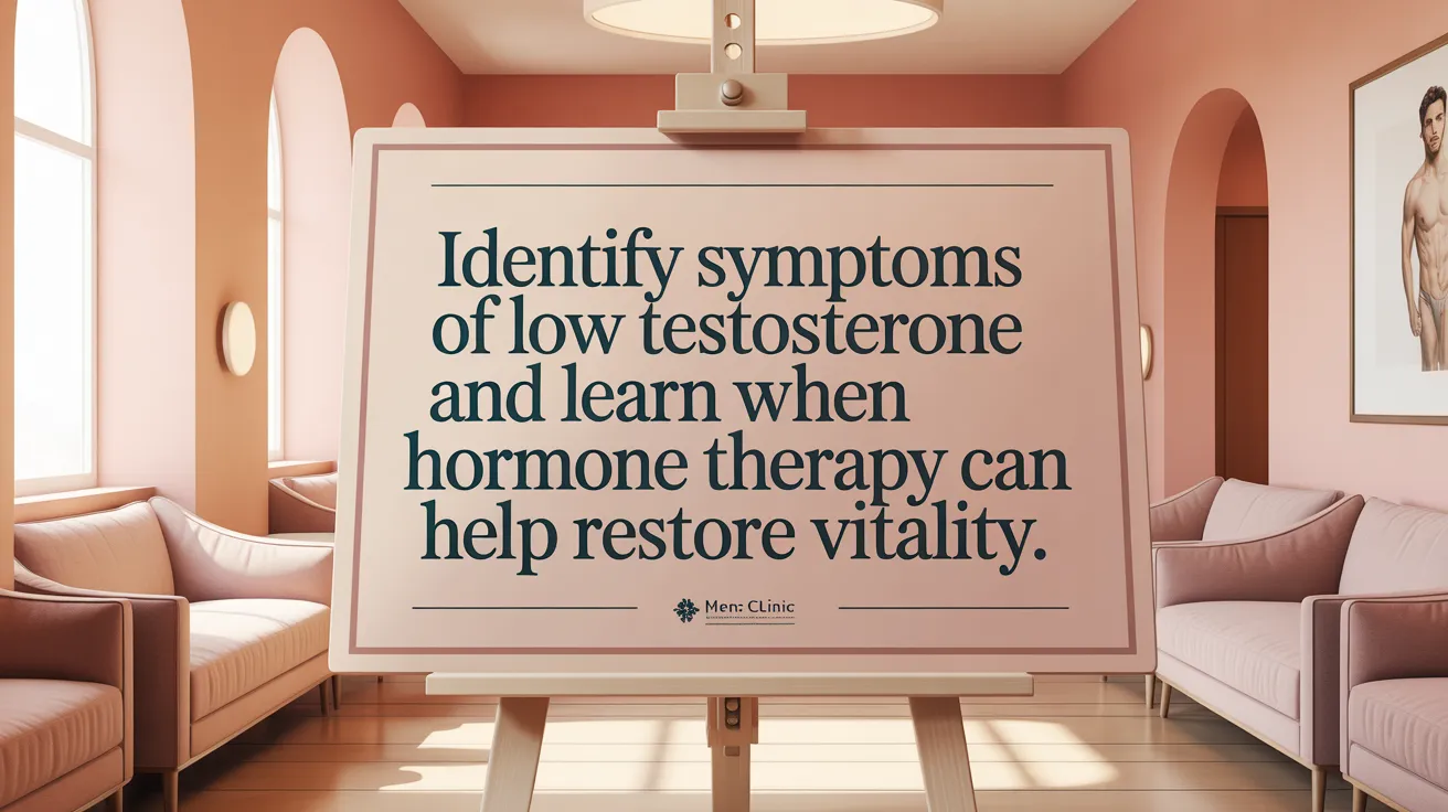 Identify symptoms of low testosterone and learn when hormone therapy can help restore vitality.