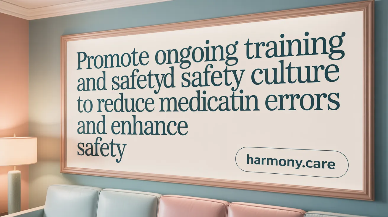 Promote Ongoing Training and Safety Culture to Reduce Medication Errors and Enhance Safety