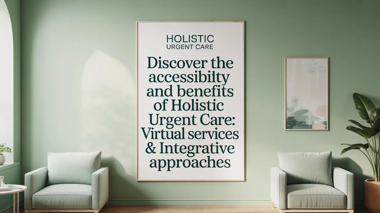Discover the Accessibility and Benefits of Holistic Urgent Care: Virtual Services & Integrative Approaches
