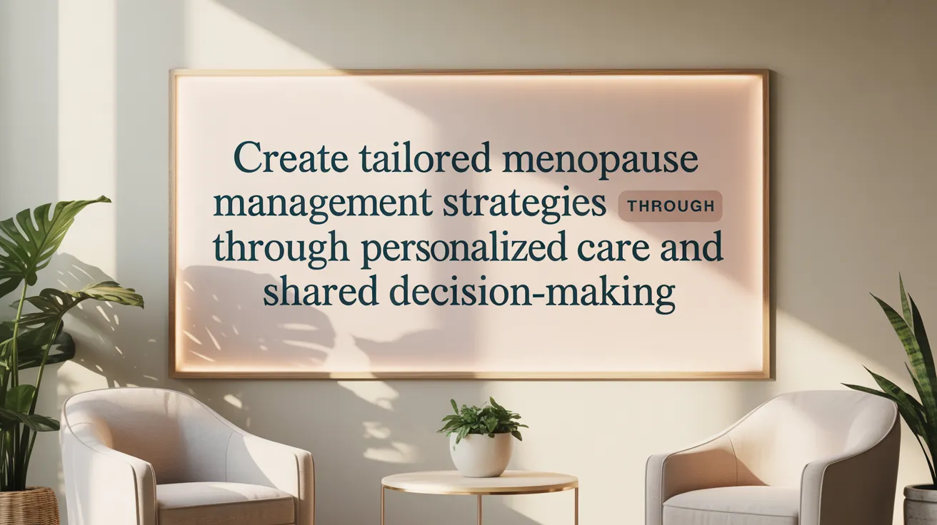Create Tailored Menopause Management Strategies Through Personalized Care and Shared Decision-Making