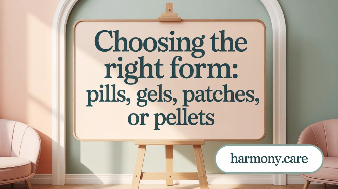 Choosing the Right Form: Pills, Gels, Patches, or Pellets