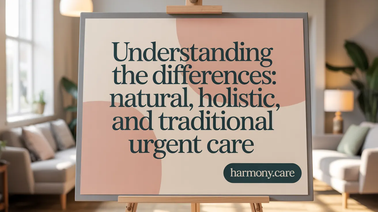 Understanding the Differences: Natural, Holistic, and Traditional Urgent Care