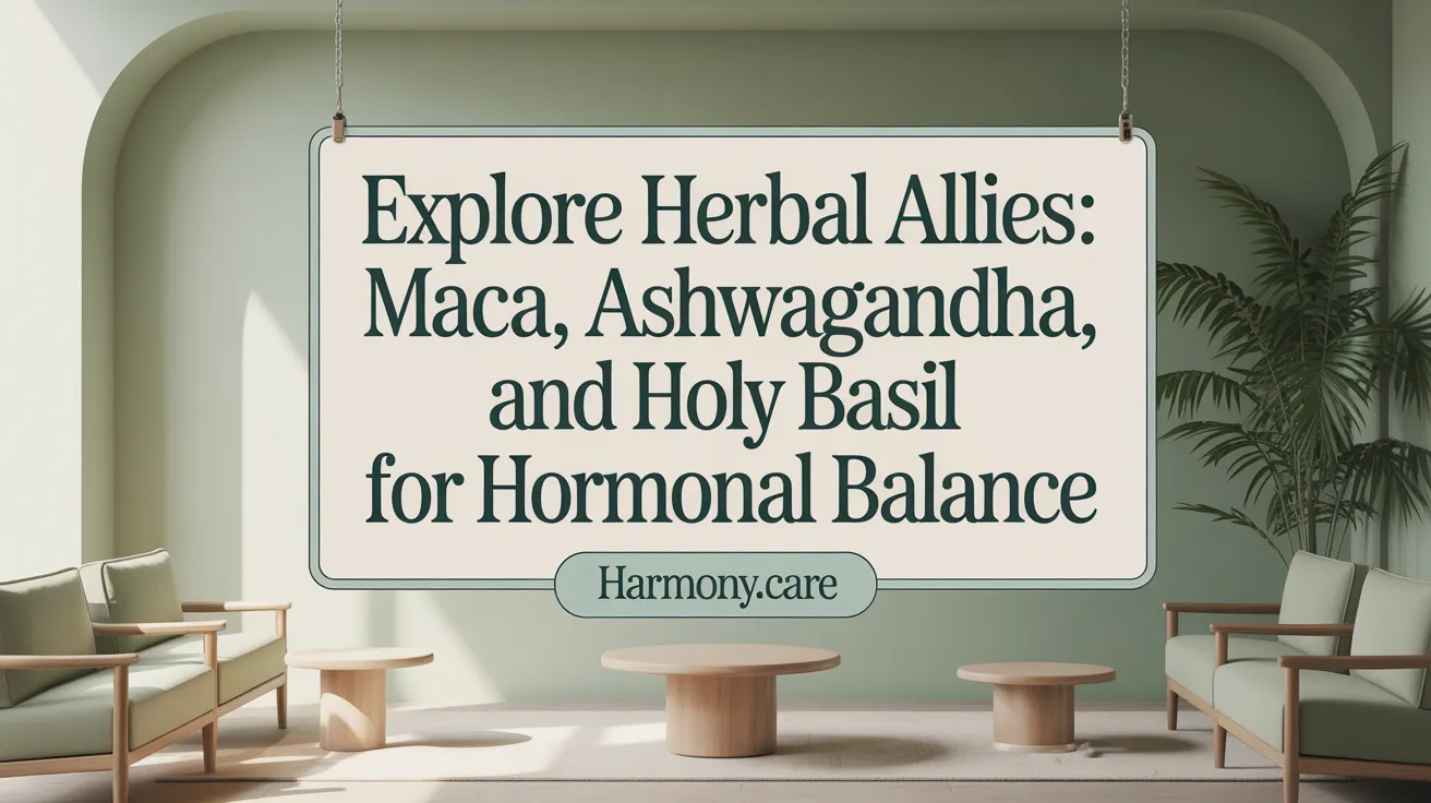 Explore Herbal Allies: Maca, Ashwagandha, and Holy Basil for Hormonal Balance