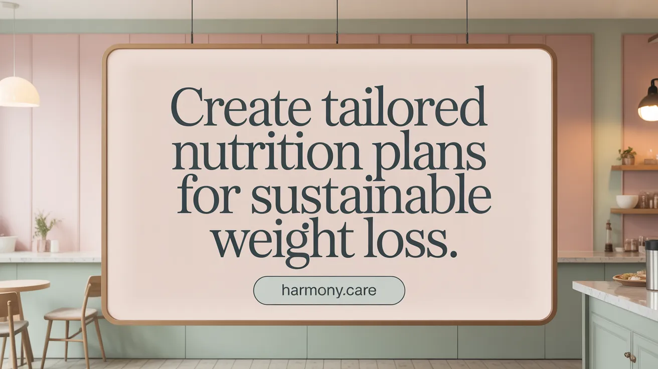 Create tailored nutrition plans for sustainable weight loss