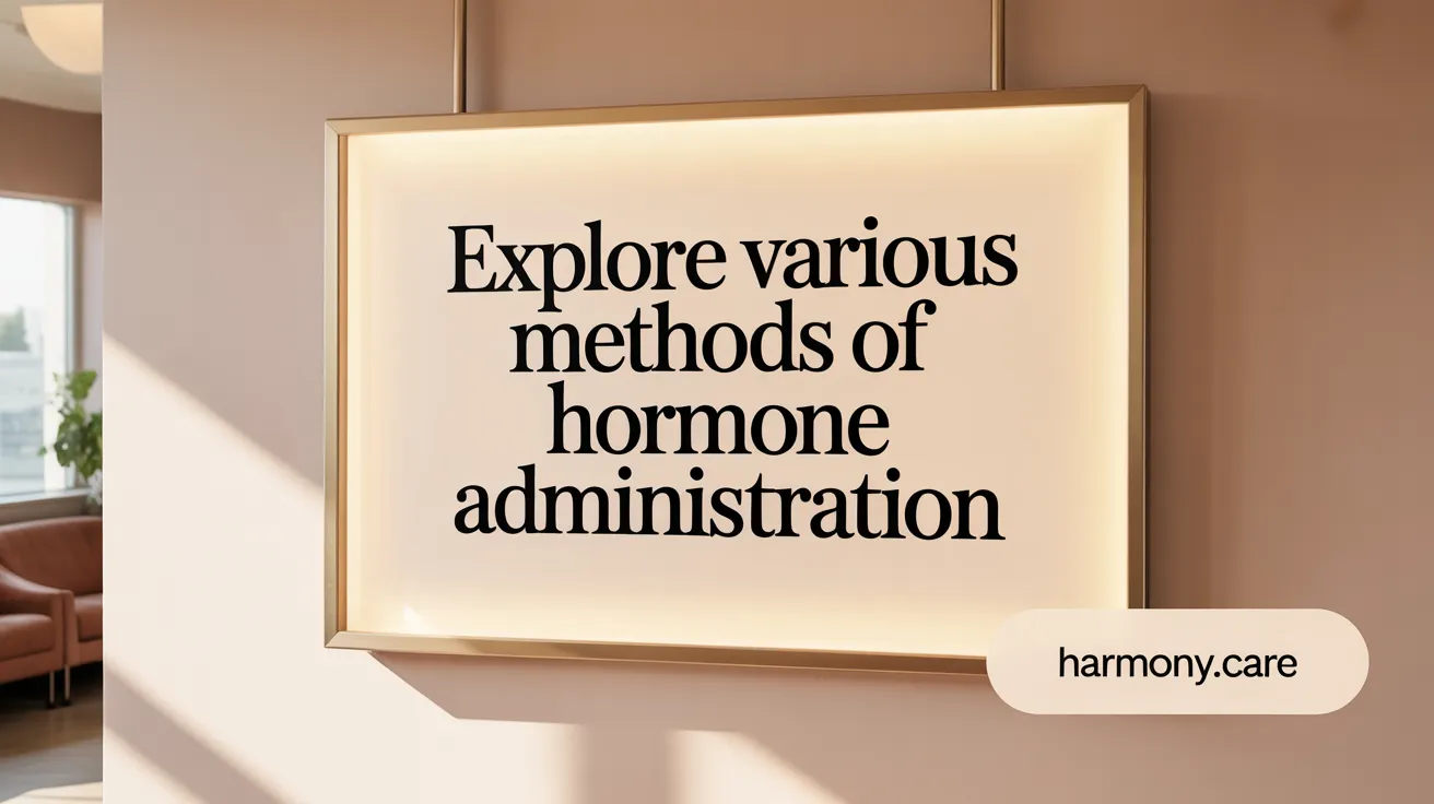 Explore Various Methods of Hormone Administration