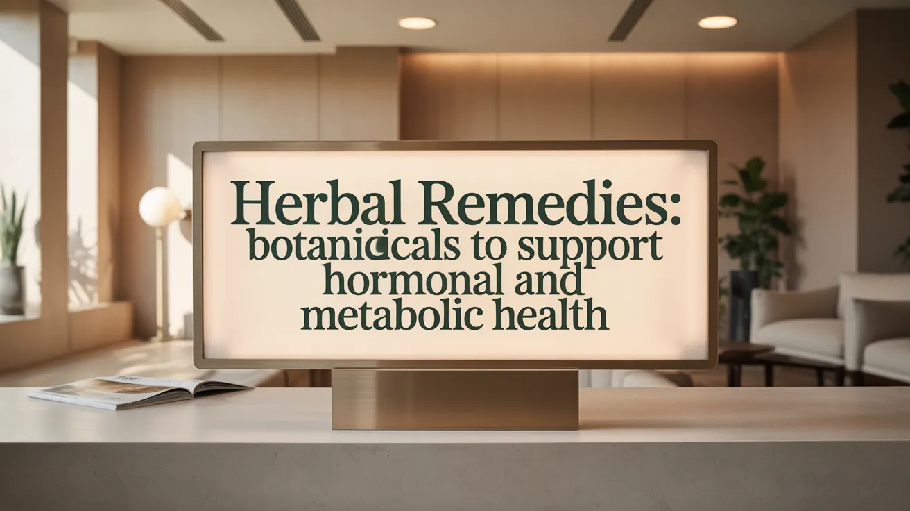 Herbal Remedies: Botanicals to Support Hormonal and Metabolic Health