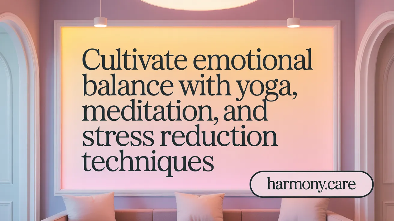Cultivate Emotional Balance with Yoga, Meditation, and Stress Reduction Techniques