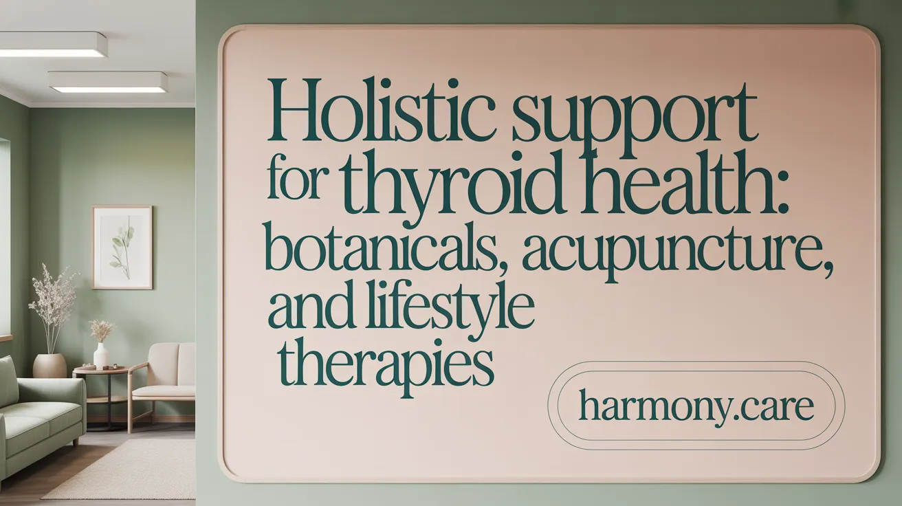 Holistic Support for Thyroid Health: Botanicals, Acupuncture, and Lifestyle Therapies