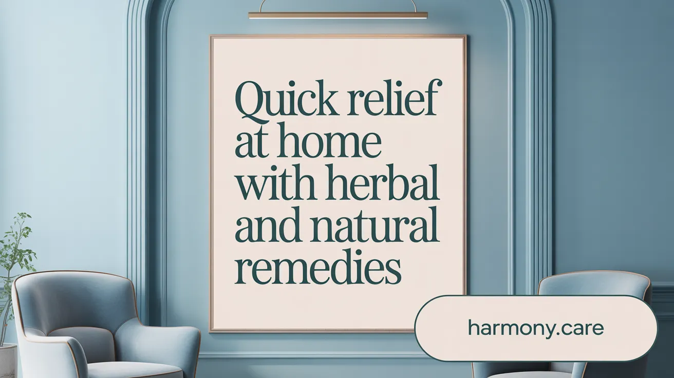 Quick Relief at Home with Herbal and Natural Remedies