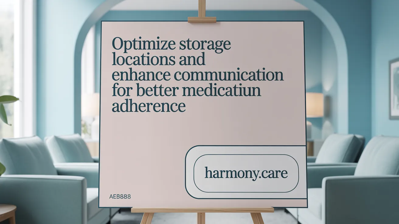 Optimize Storage Locations and Enhance Communication for Better Medication Adherence