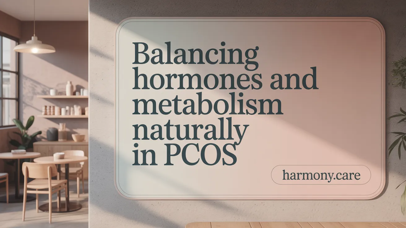 Balancing Hormones and Metabolism Naturally in PCOS