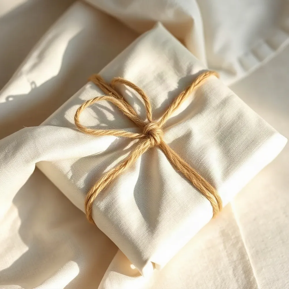 Elevate your gift wrapping by using beautiful, reusable fabric that turns every package into a special part of the gift.