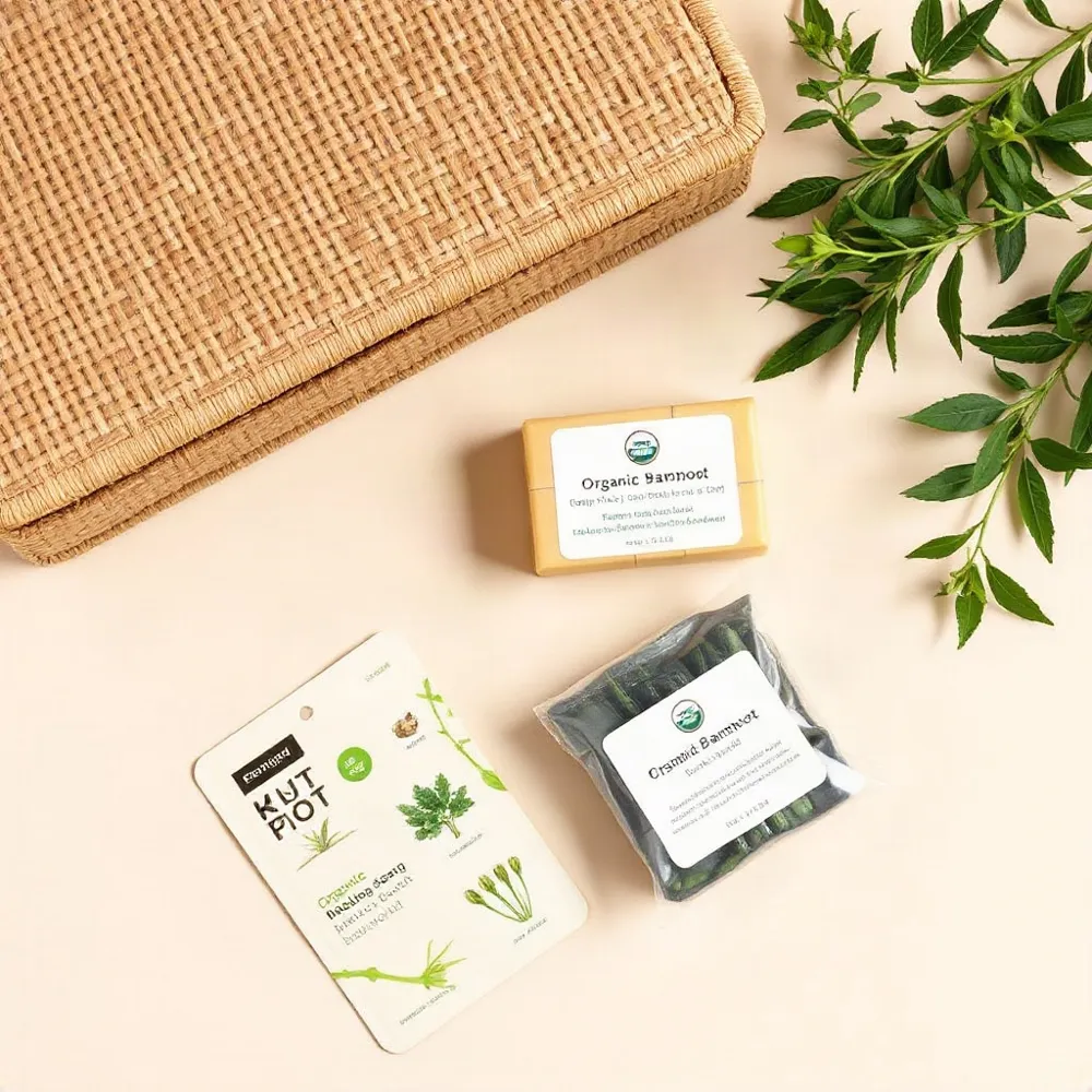 Wellness hampers with organic skincare, natural soaps, and plantable grow kits show your team you care about their health and the planet.