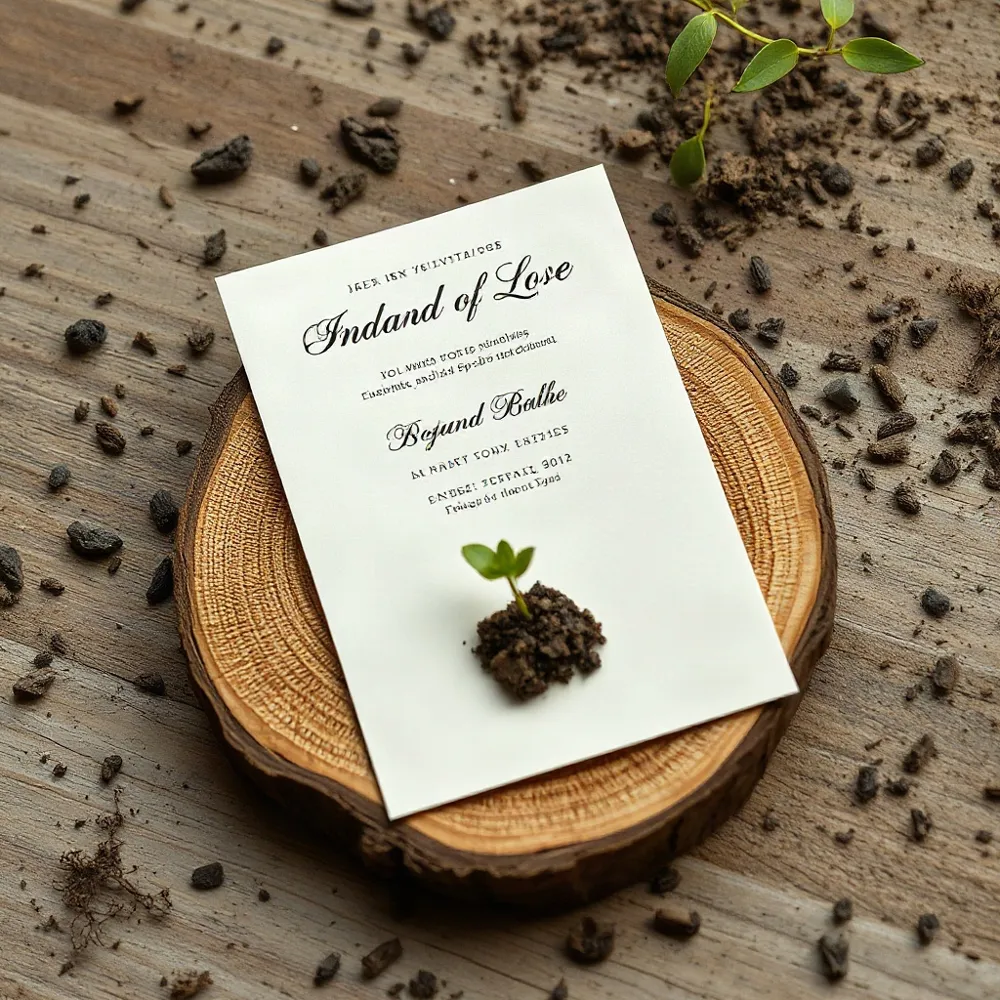 Seed paper transforms gala invitations, place cards, and menus into living keepsakes that guests can plant, turning a single-use item into a lasting symbol of your event’s positive impact.