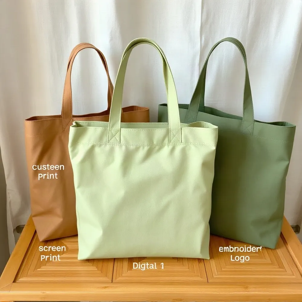 Screen printing, digital printing, and embroidery each offer a unique way to showcase your logo, with practical add-ons like zippers and pockets to make your bag truly yours.