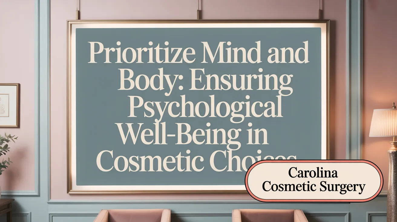Prioritize Mind and Body: Ensuring Psychological Well-being in Cosmetic Choices