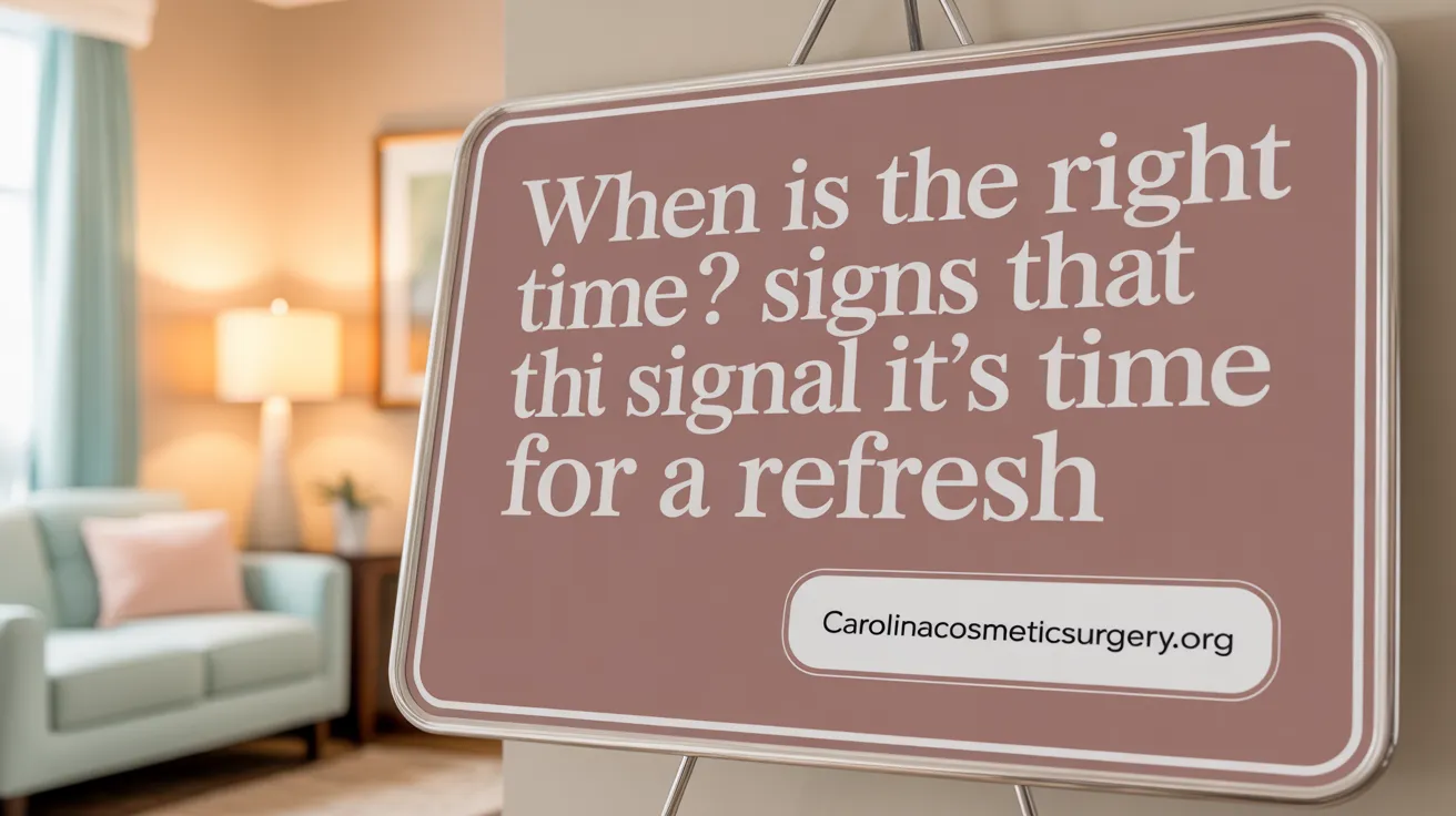 When is the Right Time? Signs that Signal it's Time for a Facelift