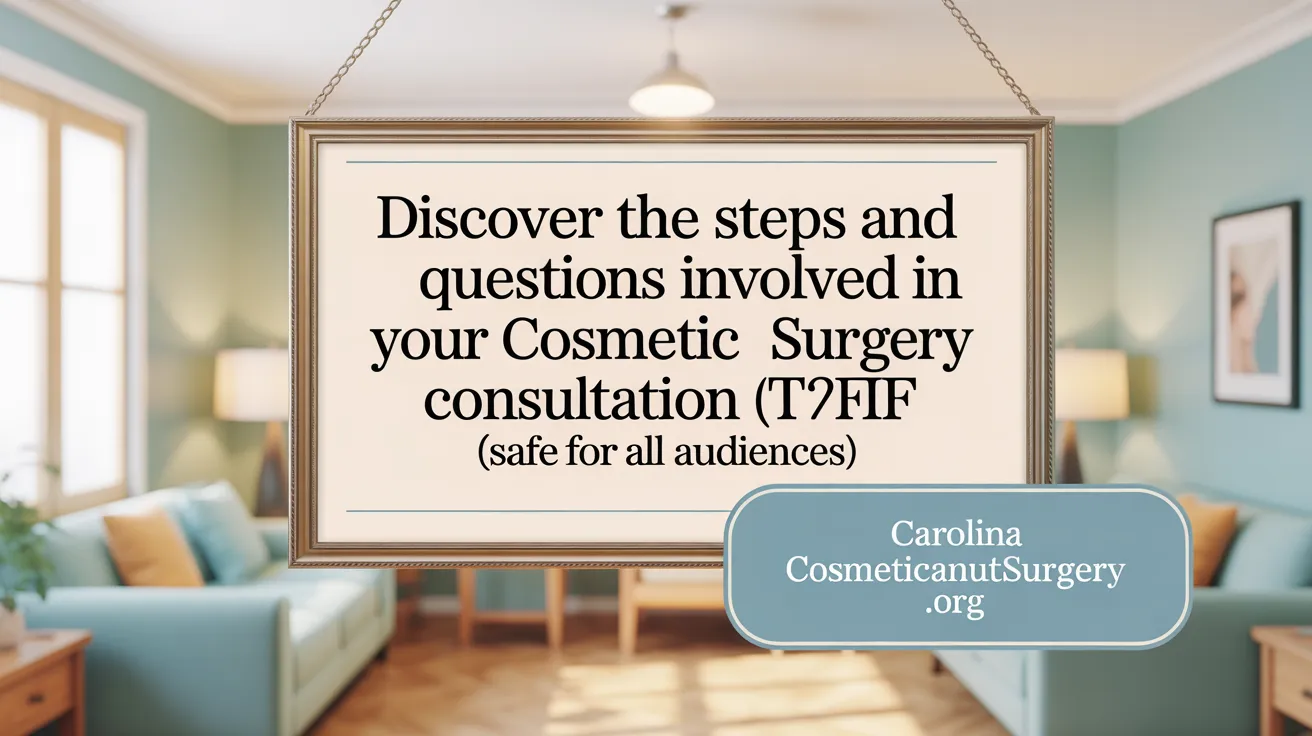 Discover the steps and questions involved in your cosmetic surgery consultation