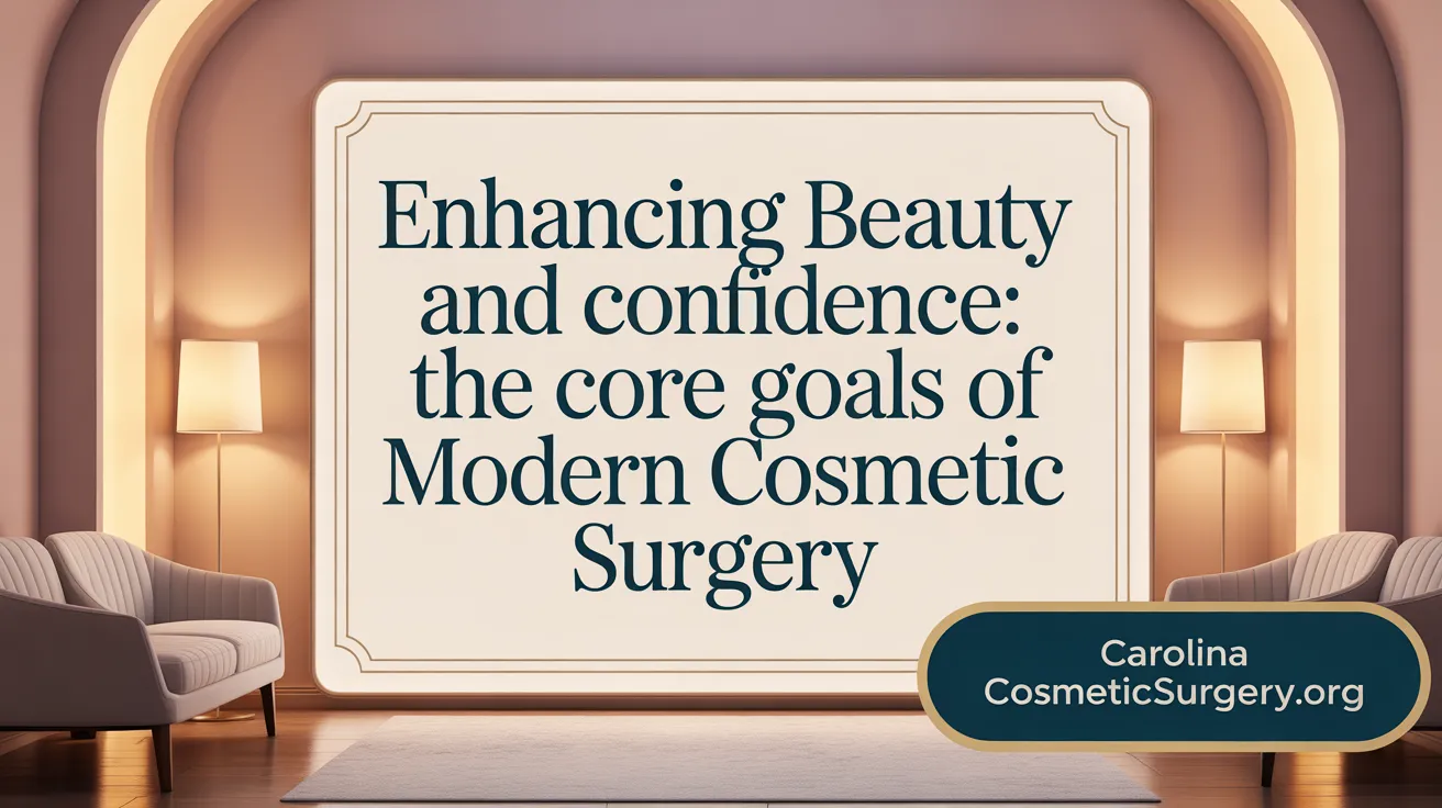 Enhancing Beauty and Confidence: The Core Goals of Modern Cosmetic Surgery