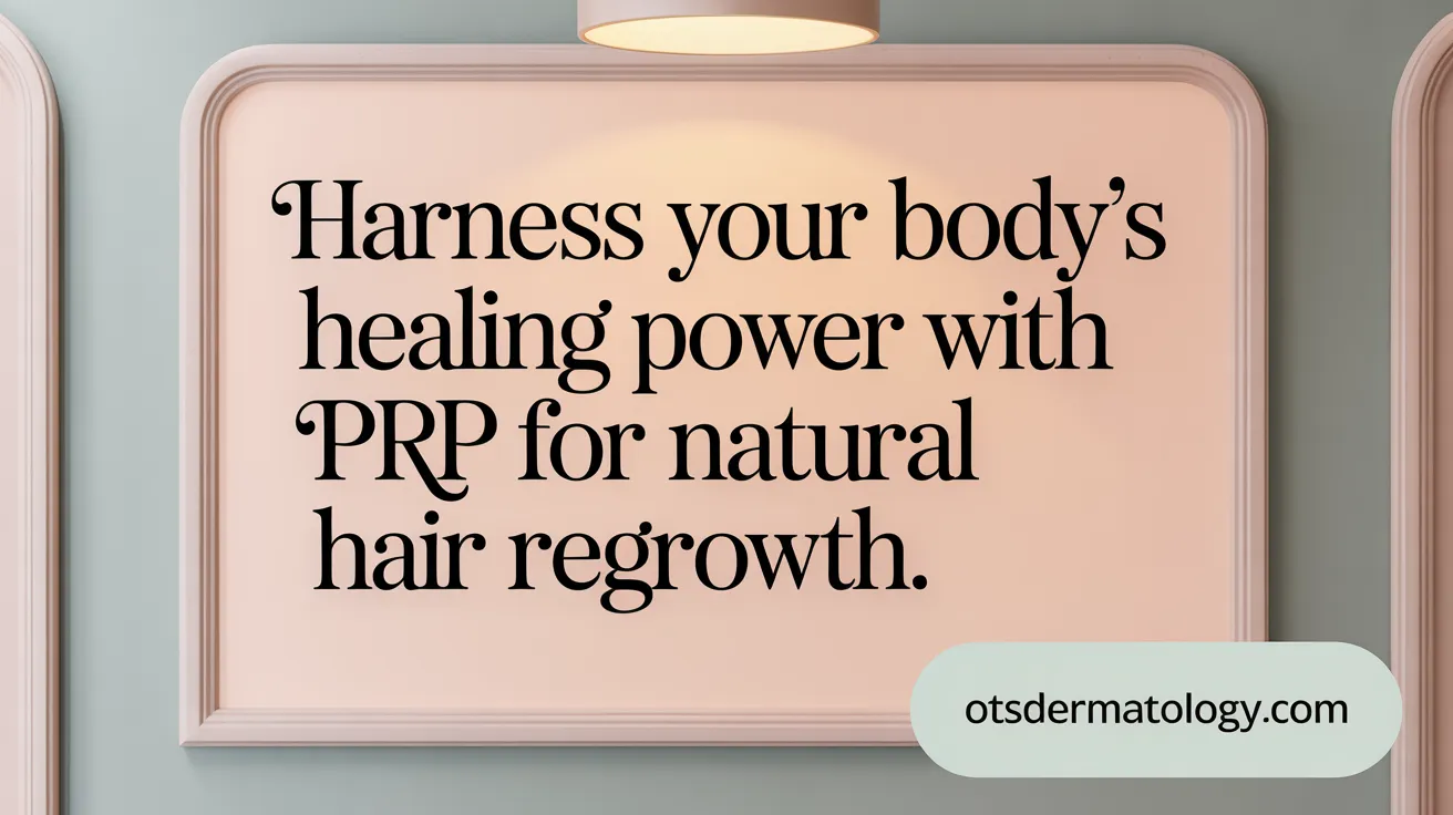 Harness Your Body's Healing Power with PRP for Natural Hair Regrowth
