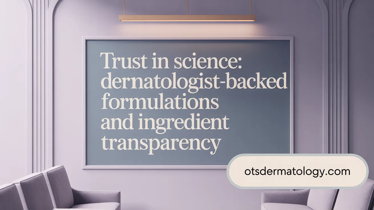 Trust in Science: Dermatologist-Backed Formulations and Ingredient Transparency