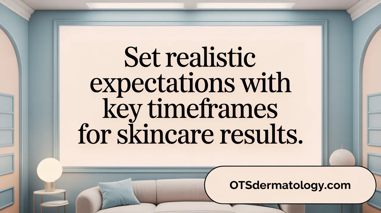 Set realistic expectations with key timeframes for skincare results.