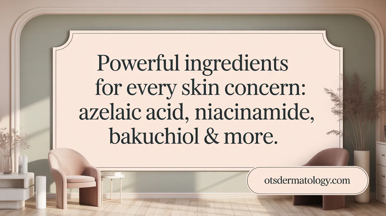 Powerful Ingredients for Every Skin Concern: Azelaic acid, Niacinamide, Bakuchiol & more.