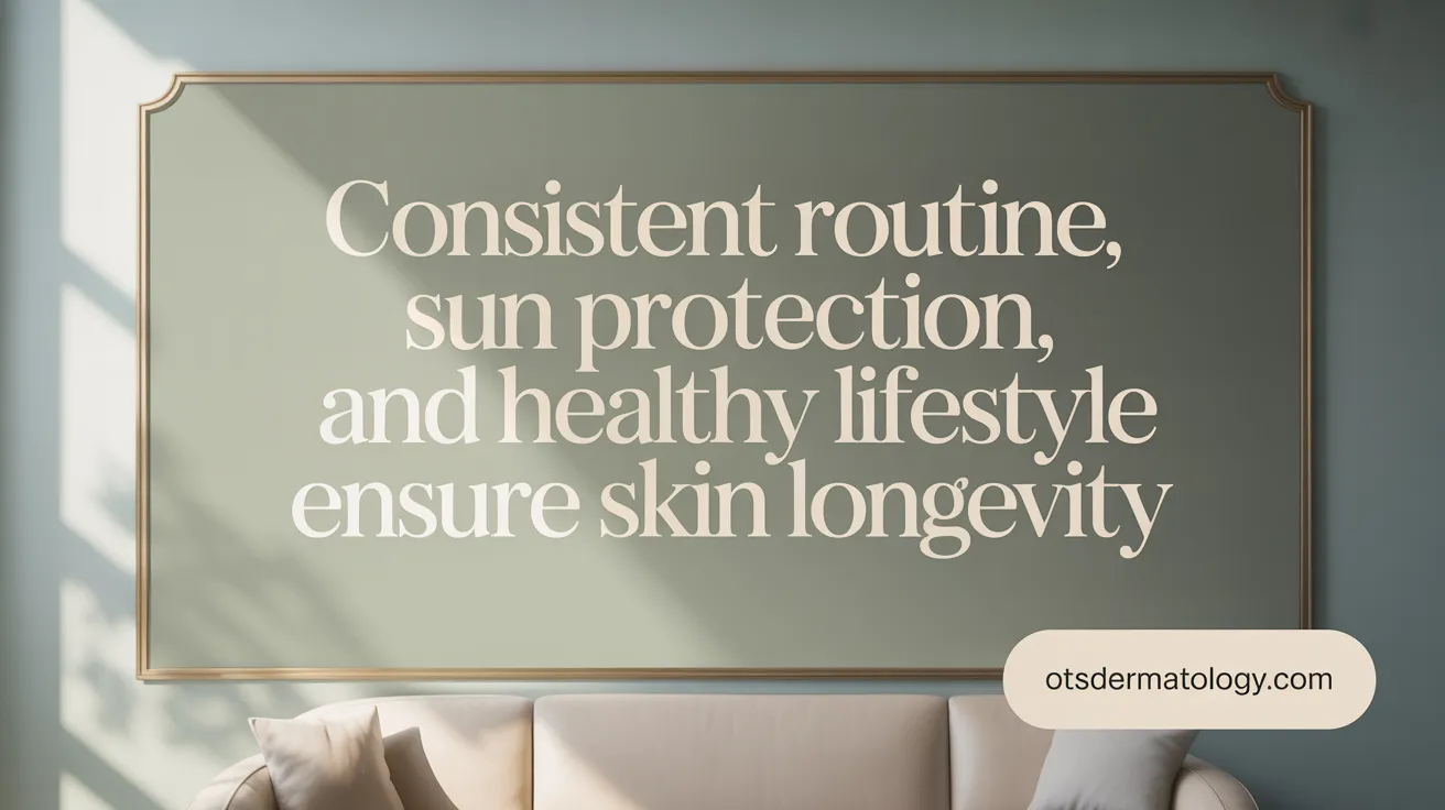 Consistent Routine, Sun Protection, and Healthy Lifestyle Ensure Skin Longevity