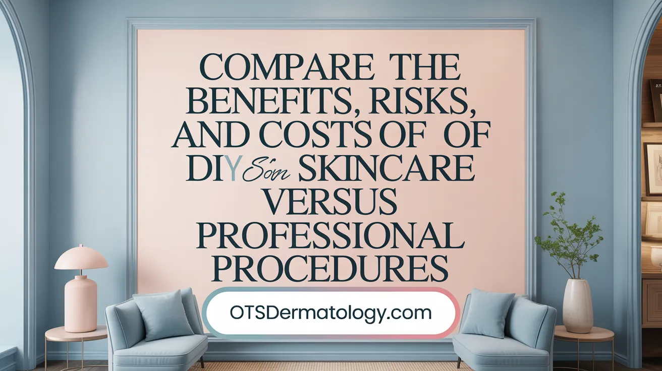 Compare the benefits, risks, and costs of DIY skincare versus professional procedures.