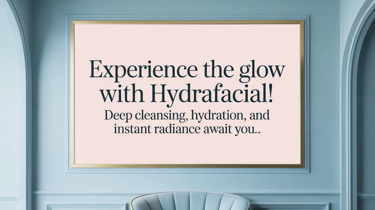 Experience the Glow with Hydrafacial! Deep cleansing, hydration, and instant radiance await you.