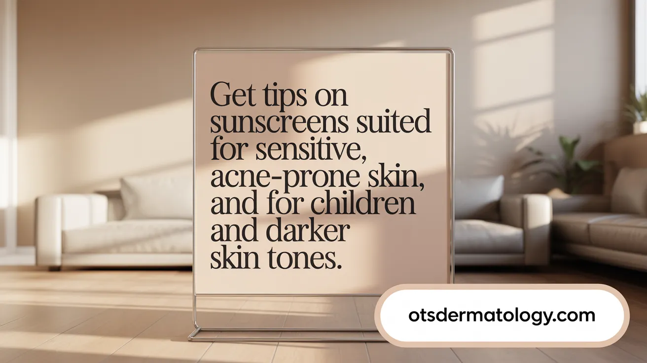 Get tips on sunscreens suited for sensitive, acne-prone, and dry skin, and for children and darker skin tones.