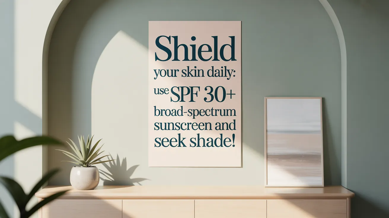 Shield Your Skin Daily: Use SPF 30+ Broad-Spectrum Sunscreen and Seek Shade!
