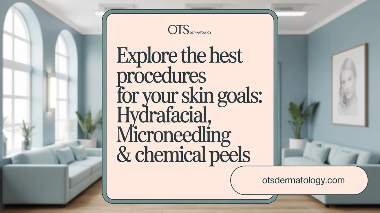 Explore the Best Procedures for Your Skin Goals: Hydrafacial, Microneedling & Chemical Peels