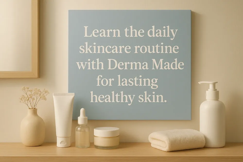 Learn the daily skincare routine with Derma Made for lasting healthy skin.
