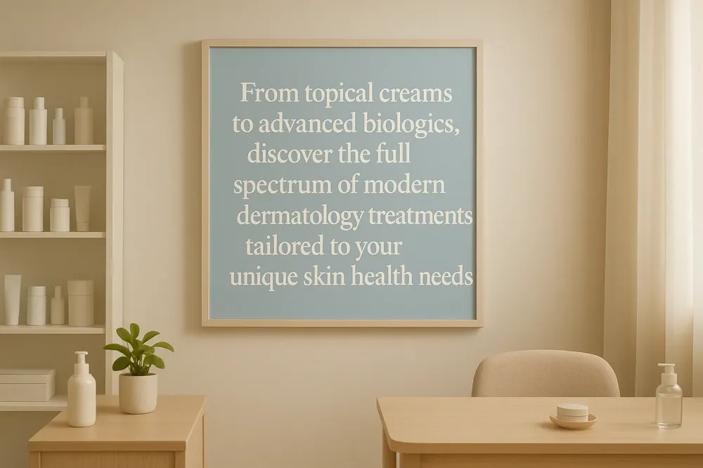 From topical creams to advanced biologics, discover the full spectrum of modern dermatology treatments tailored to your unique skin health needs.