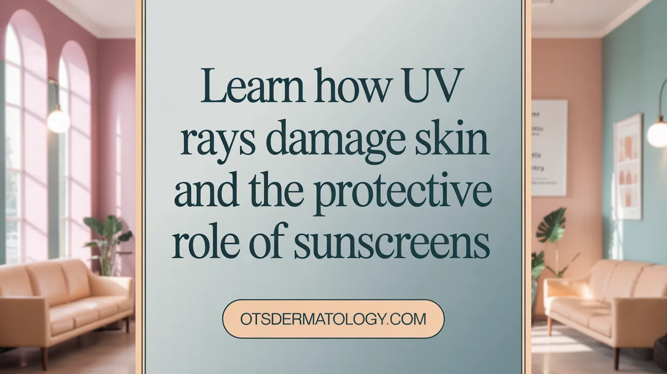 Learn how UV rays damage skin and the protective role of sunscreens.