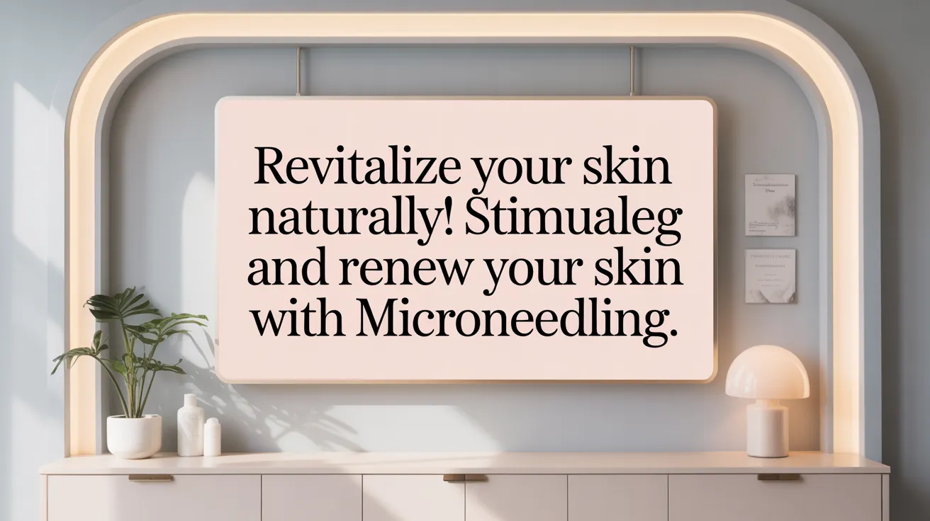 Revitalize Your Skin Naturally! Stimulate collagen and renew your skin with microneedling.
