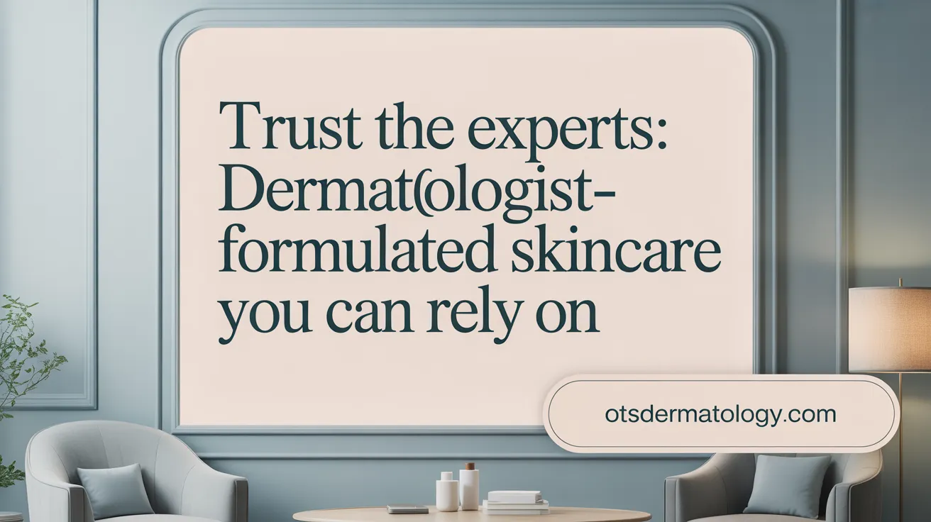 Trust the Experts: Dermatologist-Formulated Skincare You Can Rely On
