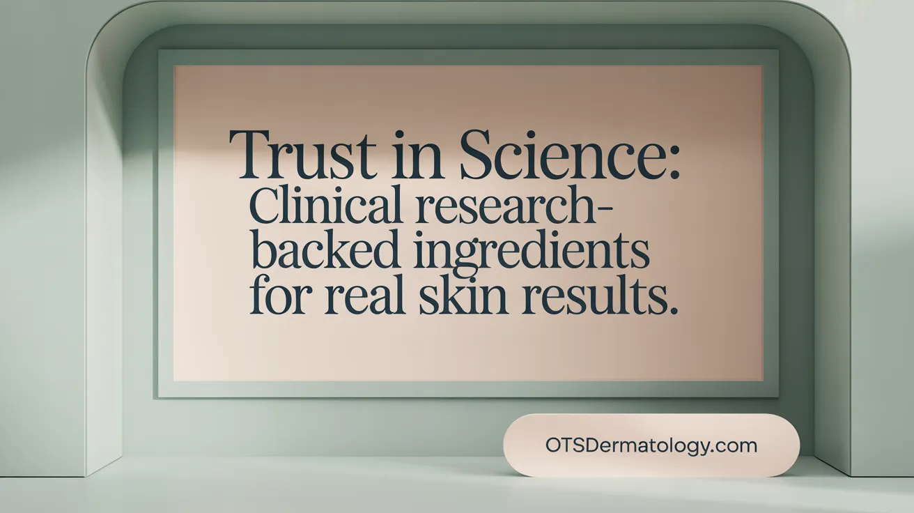 Trust in Science: Clinical research-backed ingredients for real skin results.
