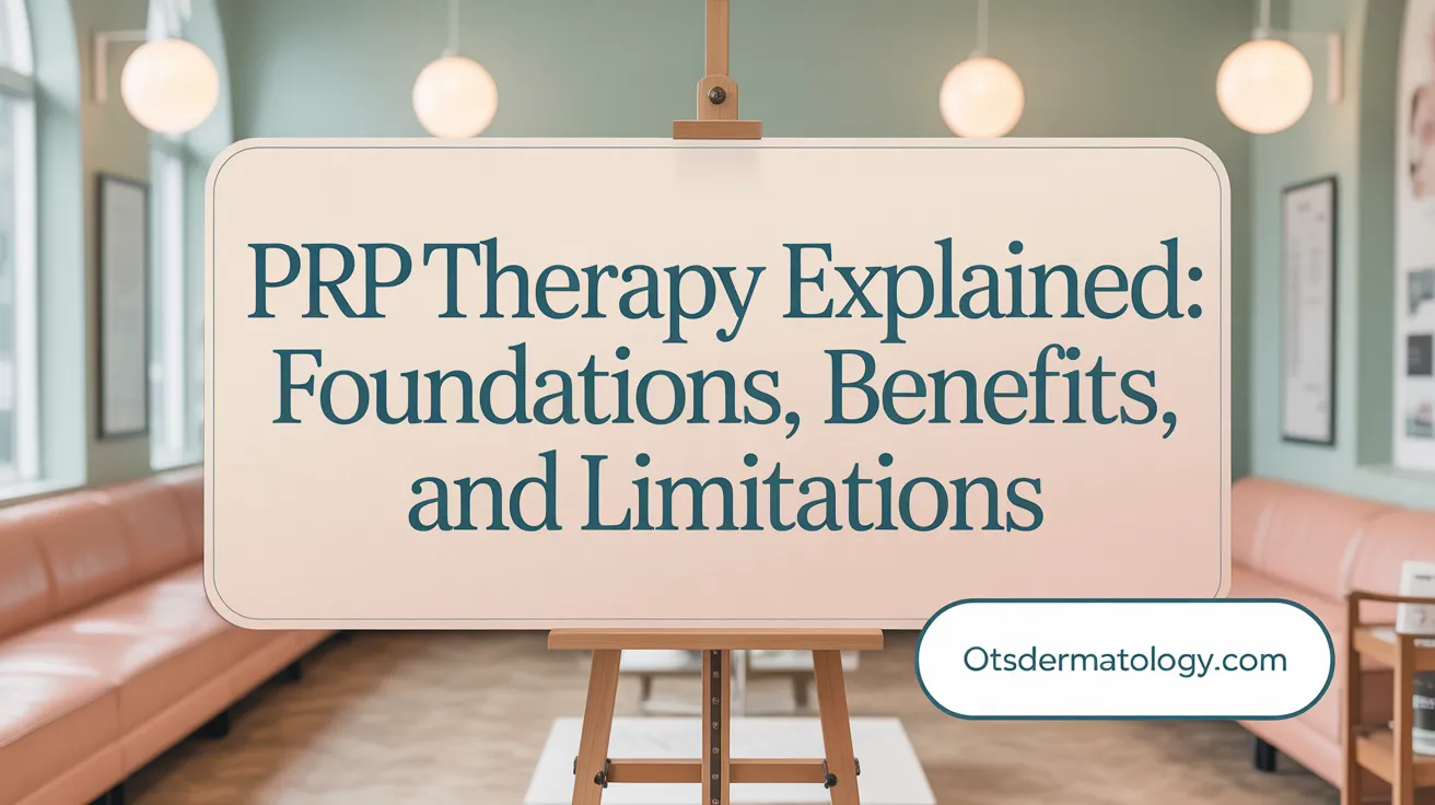 PRP Therapy Explained: Foundations, Benefits, and Limitations