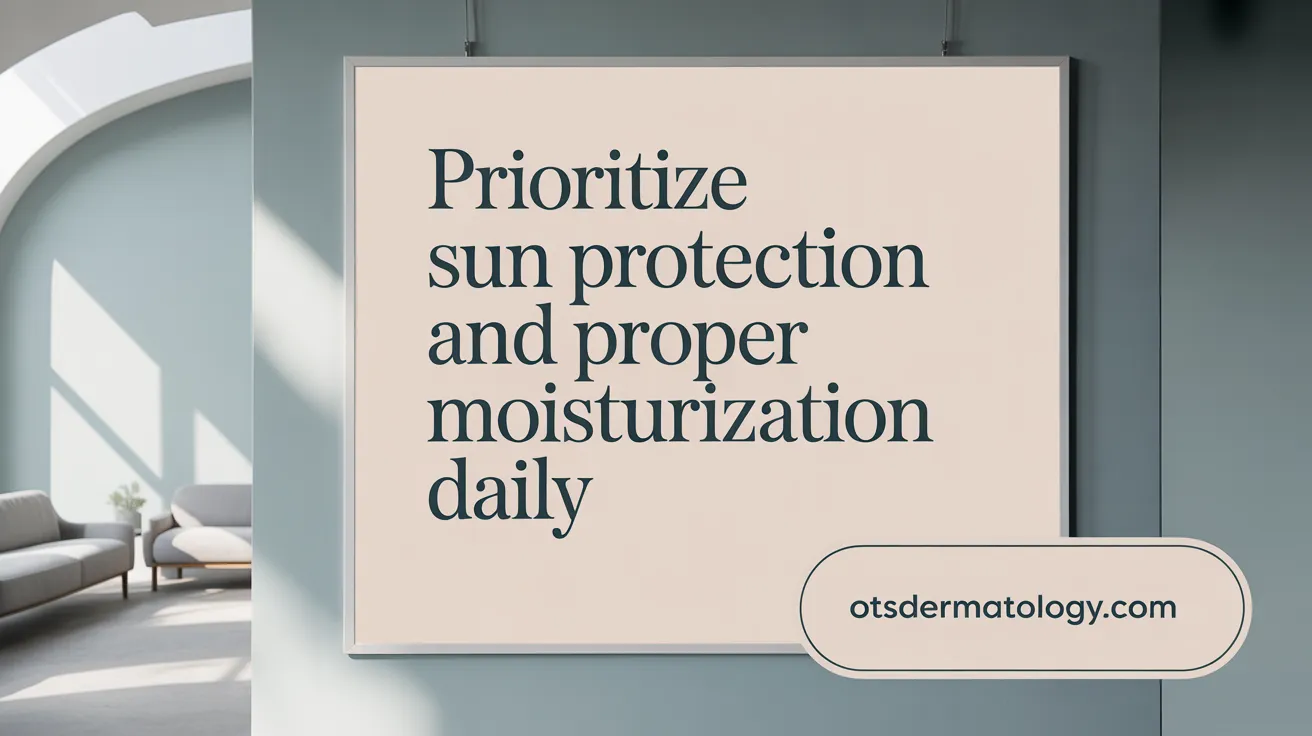 Prioritize Sun Protection and Proper MoisturizationDaily