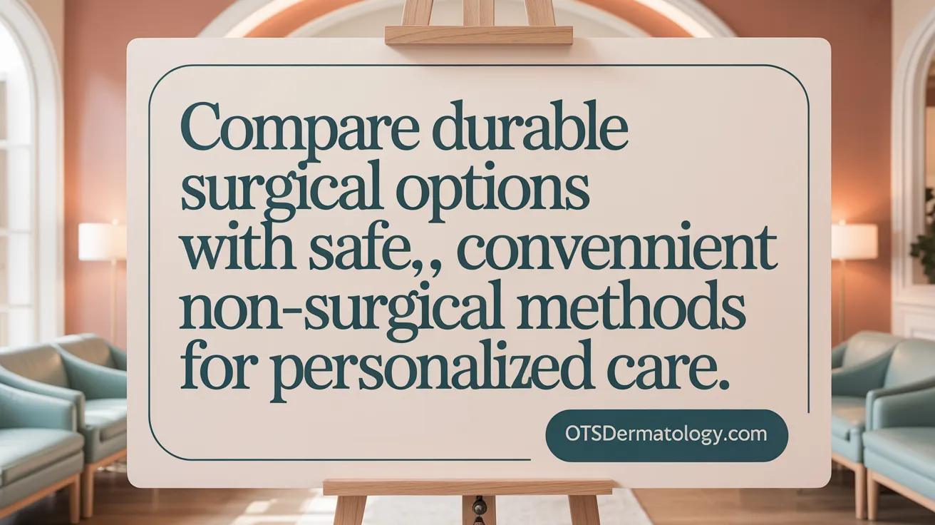 Compare durable surgical options with safe, convenient non-surgical methods for personalized care.